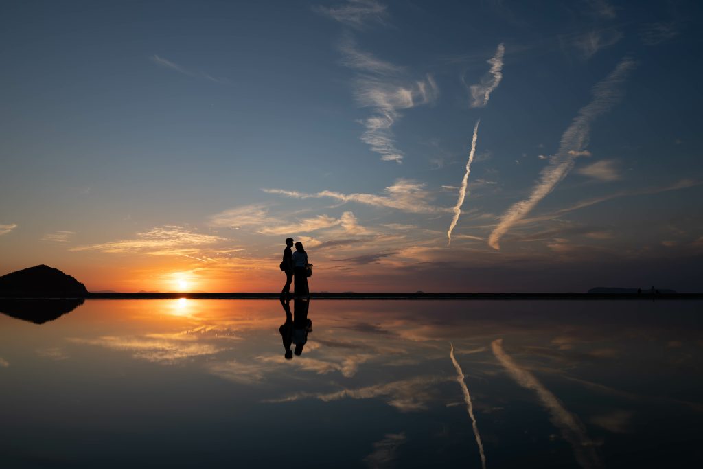 父母ヶ浜の夕日